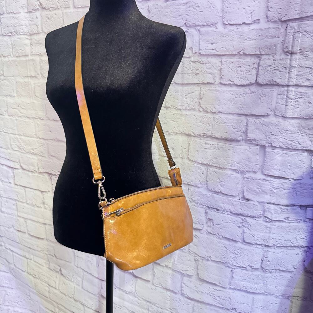 AFKOMST light brown synthetic Crossbody Purse - GORGEOUS - chain